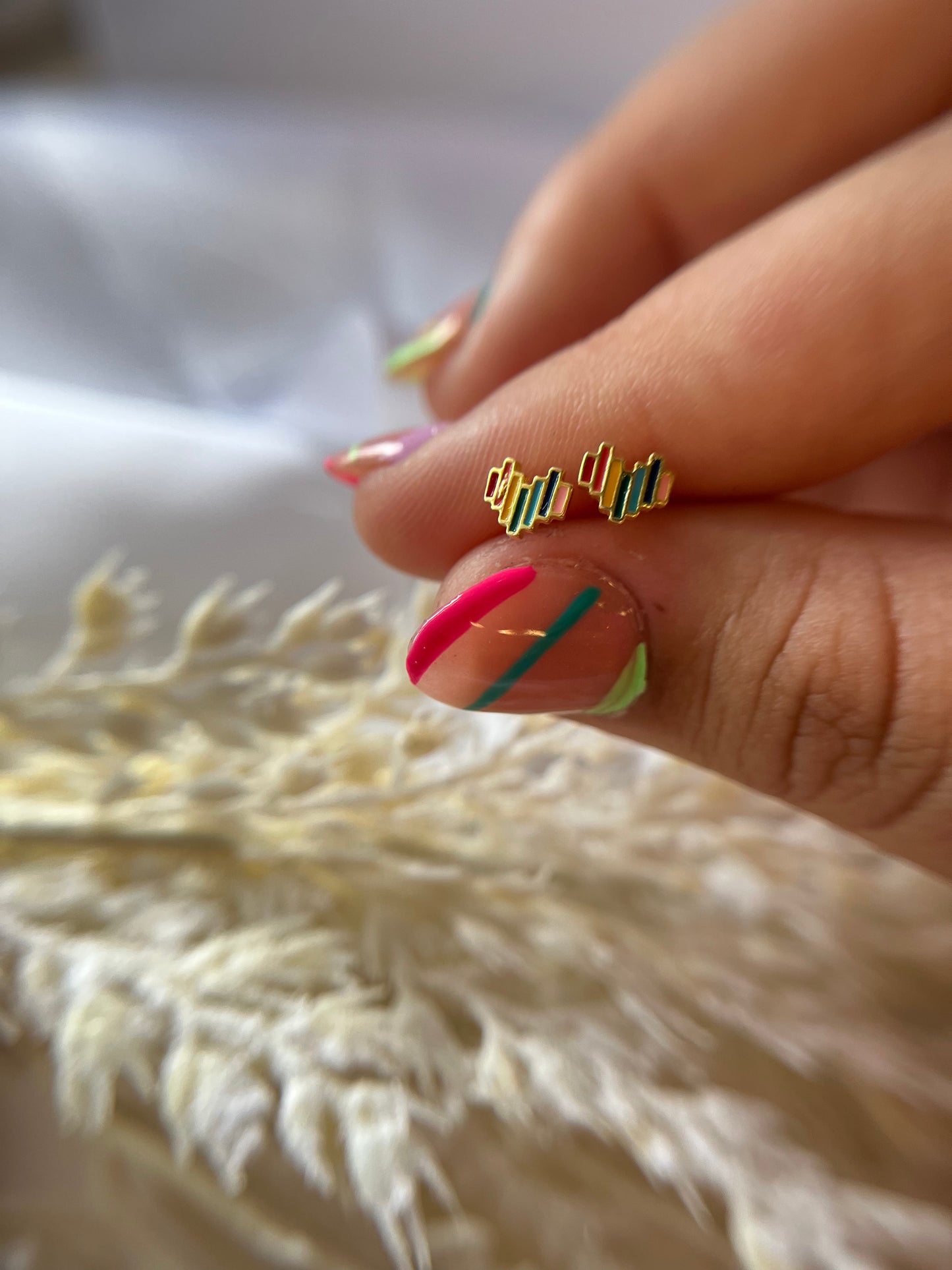 Colored Hearts Earrings