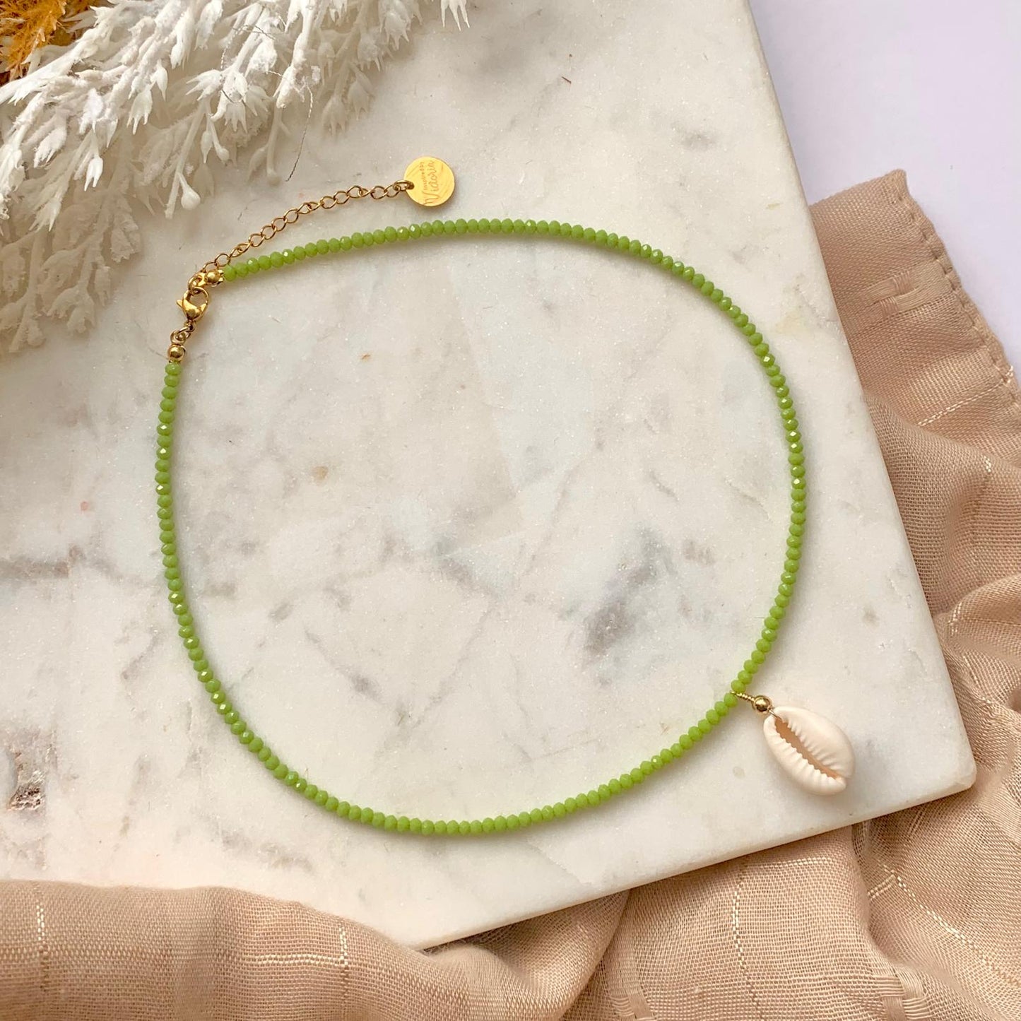 Sea Shell Green Necklace