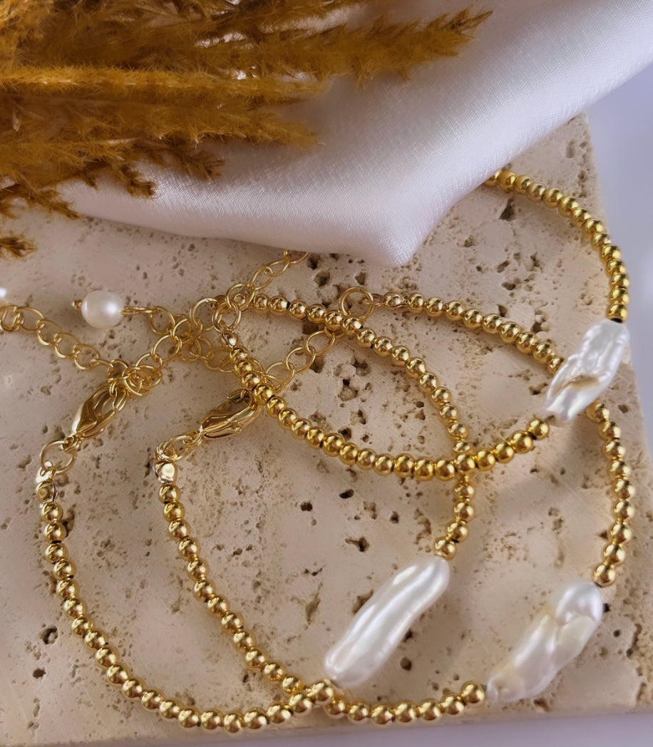 Gold Pearl Bracelet