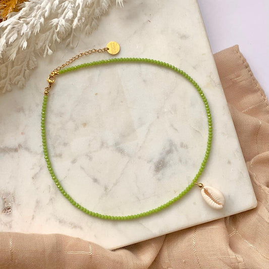 Sea Shell Green Necklace