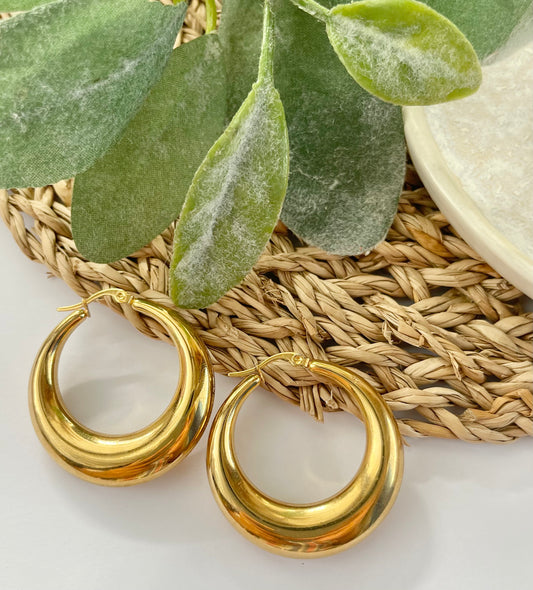 Round Hoop Earrings