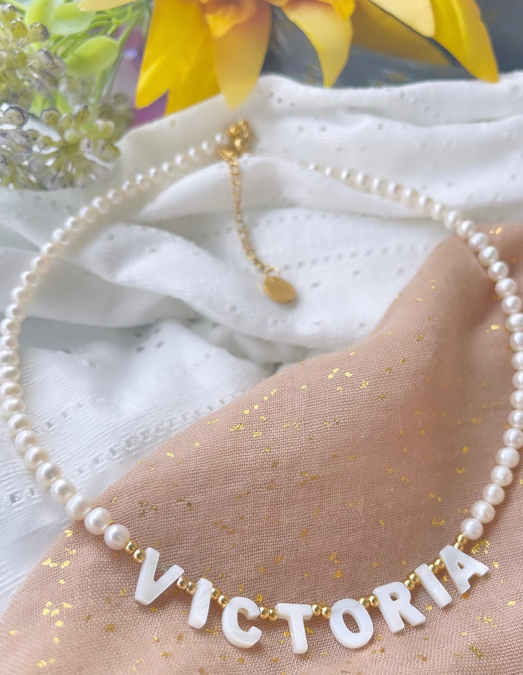 Pearl Name Necklace